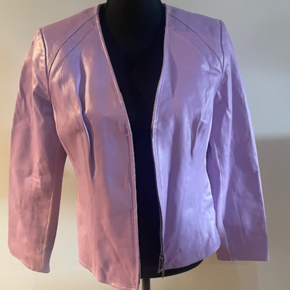 Vintage Pink Leather Jacket